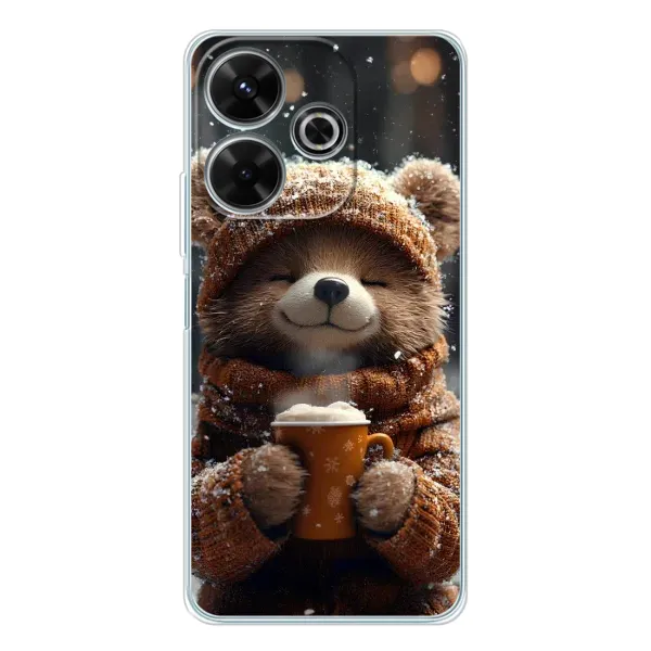 Чехол с рисунком «Медвежонок с кофе» для Xiaomi Redmi 13x Чехол с рисунком «Медвежонок с кофе» для Xiaomi Redmi 13x