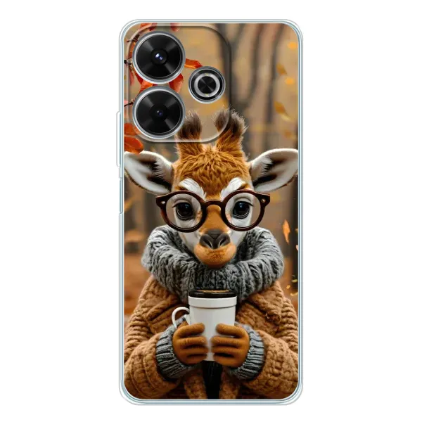 Чехол с рисунком «Жираф с кофе» для Xiaomi Redmi 13x Чехол с рисунком «Жираф с кофе» для Xiaomi Redmi 13x