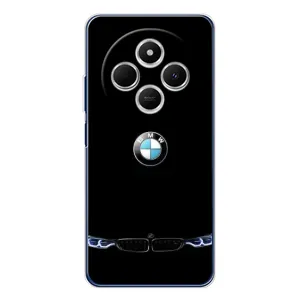 Силиконовый бампер с картинкой машины на Xiaomi Redmi 14C (Черный BMW)