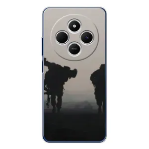 Чехлы на военную тематику для Xiaomi Redmi 14C (Бой солдат)
