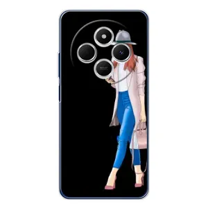 Чехол с картинкой Модные Девчонки Xiaomi Redmi 14C (Девушка со смартфоном)