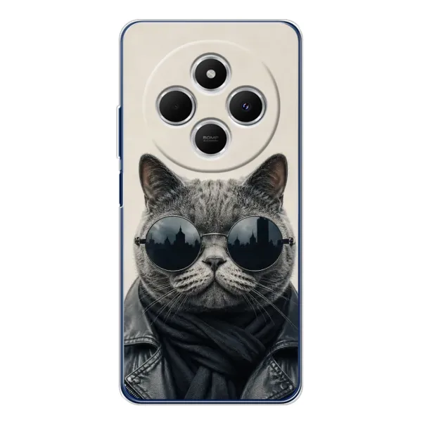 Чехол с рисунком «Модный кот» для Xiaomi Redmi 14C