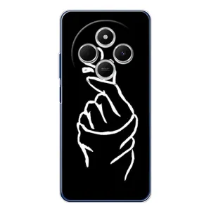 Чехлы (Знак сердечка) на Xiaomi Redmi 14C (Сердце на черном)