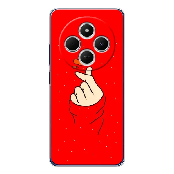 Чехол с рисунком «Сердце на красном» для Xiaomi Redmi 14C Чехол с рисунком «Сердце на красном» для Xiaomi Redmi 14C