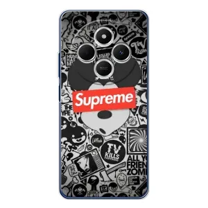 Чохол з Брендами одягу на Редмі 14с (Supreme Маус)