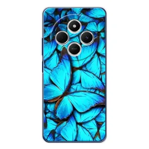 Силиконовый бампер с картинкой животных для Xiaomi Redmi 14R 5G (Крылья бабочек)