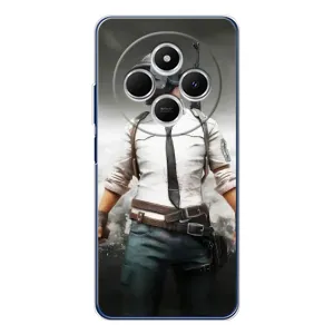 Силиконовый чехол с картинкой "Герой Pubg" на Xiaomi Redmi 14R 5G (Пабг)