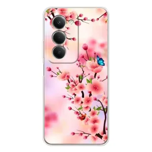 Чехол с принтом САКУРЫ на Xiaomi Redmi 15 5G (Бабочки на сакуре)
