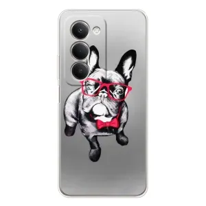 Чехол (ТПУ) Милые собачки для Xiaomi Redmi 15 5G (Бульдог в очках)