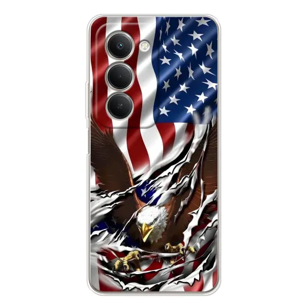 Чехол с рисунком «Флаг USA» для Xiaomi Redmi 15 5G Чехол с рисунком «Флаг USA» для Xiaomi Redmi 15 5G