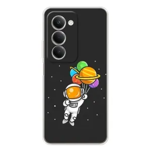 Силіконовый Чохол з принтом "Космонавти" на Xiaomi Redmi 15 5G (Космонавт з кульками)