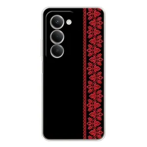 Силиконовый Чехол на Xiaomi Redmi 15 5G (Красная Вышиванка)