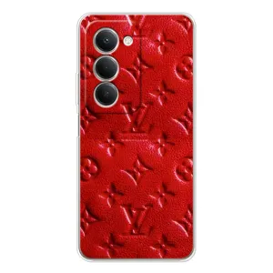 Текстурний Чохол Louis Vuitton для Модель телефона "Xiaomi Redmi 15 5G" українськими буквами та цифрами можна написати як: **Сяомі Редмі 15 5G**. (Червоний ЛВ)