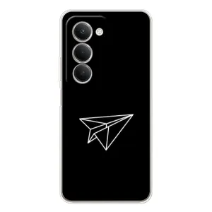 Чехол с картинками на черном фоне для Xiaomi Redmi 15 5G (Самолетик)