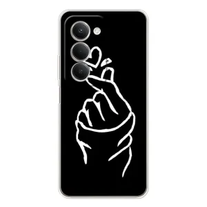 Чехлы (Знак сердечка) на Xiaomi Redmi 15 5G (Сердце на черном)