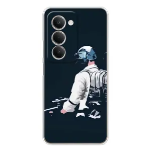 Силиконовый чехол с картинкой "Герой Pubg" на Xiaomi Redmi 15 5G (В экиперовке)
