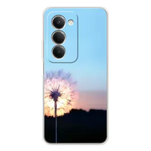 Силиконовый Чехол с одуванчиками на Xiaomi Redmi 15 5G (Закат с одуванчиком)