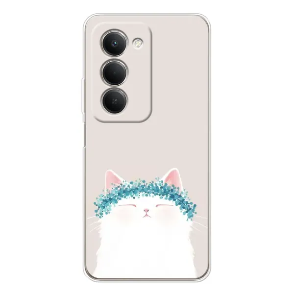 Чехол с рисунком «Белый котик» для Xiaomi Redmi 15 Чехол с рисунком «Белый котик» для Xiaomi Redmi 15