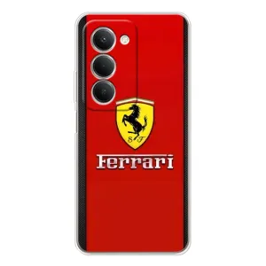 Силиконовый бампер с картинкой машины на Xiaomi Redmi 15 (Ferrari Logo)
