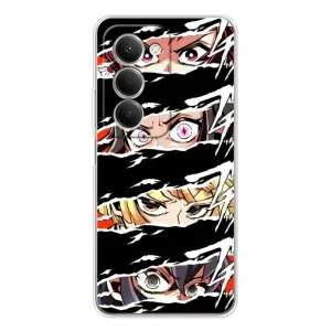 Силиконовые чехлы с глазами Anime для Редми 15 (Глаза на чорном)