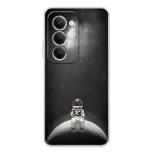 Силиконовый Чехол с принтом "Космонавты" на Xiaomi Redmi 15 (Космонавт романтик)