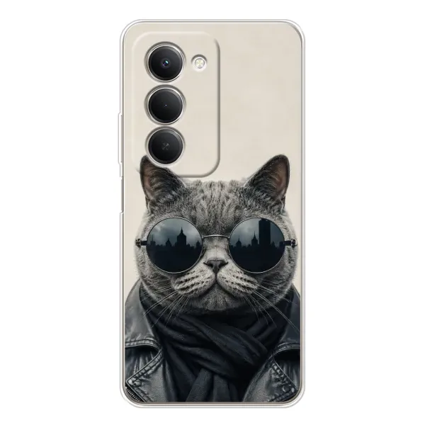 Чехол с рисунком «Модный кот» для Xiaomi Redmi 15 Чехол с рисунком «Модный кот» для Xiaomi Redmi 15