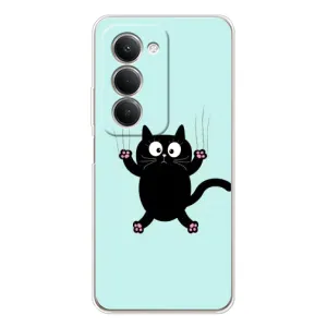 Силіконовий чохол з котиком для Xiaomi Redmi 15 (Падаючий кіт)