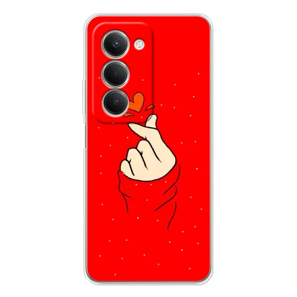 Чехол с рисунком «Сердце на красном» для Xiaomi Redmi 15 Чехол с рисунком «Сердце на красном» для Xiaomi Redmi 15