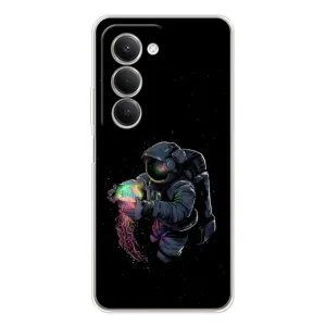Силиконовый Чехол с принтом "Космонавты" на Xiaomi Redmi 15 (В руках земля)