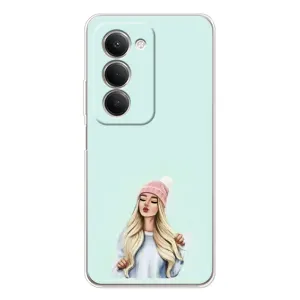 Силиконовый Чехол на Xiaomi Redmi 15 с картинкой Стильных Девушек (В шапке)