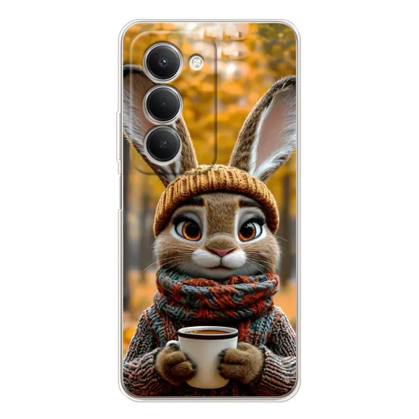 Чехол с рисунком «Зайчик с кофе» для Xiaomi Redmi 15 Чехол с рисунком «Зайчик с кофе» для Xiaomi Redmi 15
