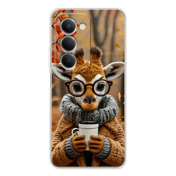 Чехол с рисунком «Жираф с кофе» для Xiaomi Redmi 15 Чехол с рисунком «Жираф с кофе» для Xiaomi Redmi 15