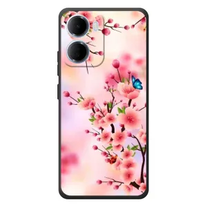 Чехол с принтом САКУРЫ на Xiaomi Redmi 15a (Бабочки на сакуре)