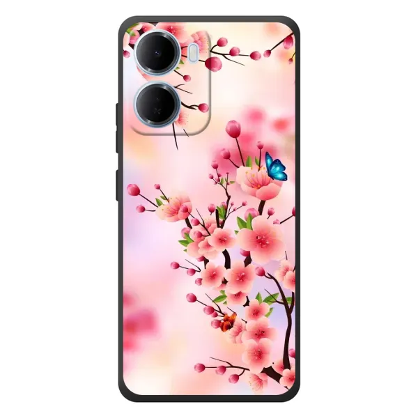Чехол с рисунком «Бабочки на сакуре» для Xiaomi Redmi 15a Чехол с рисунком «Бабочки на сакуре» для Xiaomi Redmi 15a