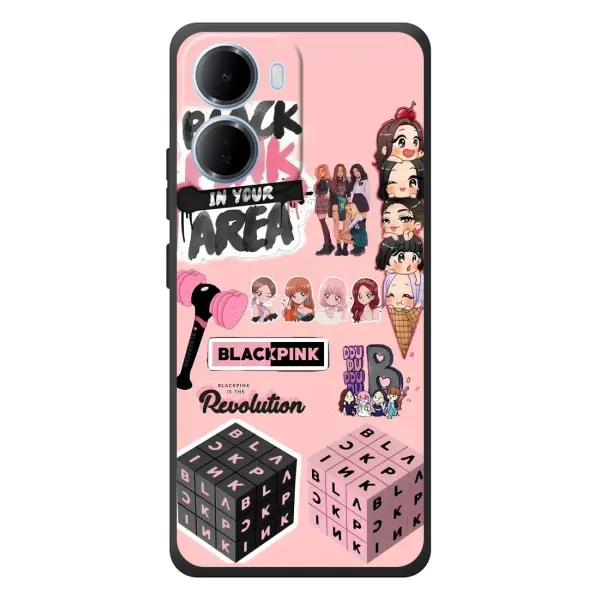 Чехол с рисунком «BLACK PINK коллаж» для Xiaomi Redmi 15a Чехол с рисунком «BLACK PINK коллаж» для Xiaomi Redmi 15a
