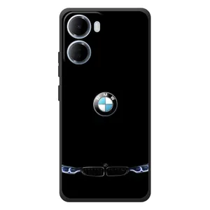 Силиконовый бампер с картинкой машины на Xiaomi Redmi 15a (Черный BMW)
