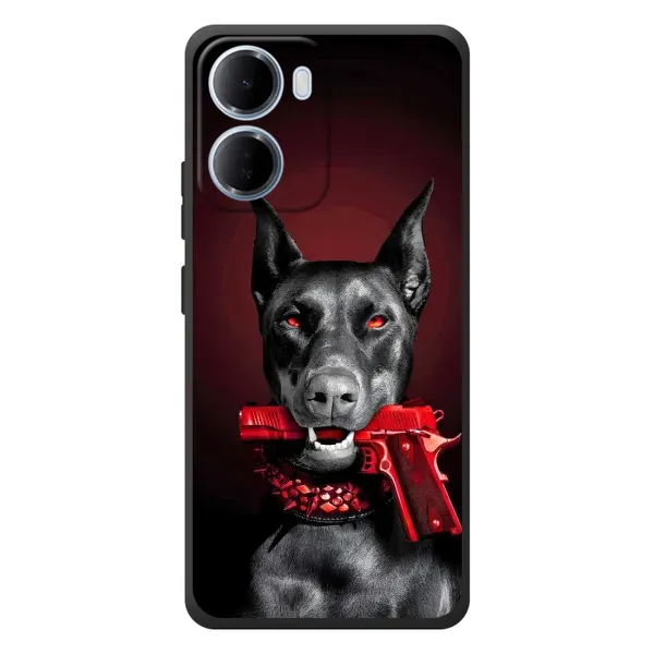 Чехол с рисунком «Доберман злой» для Xiaomi Redmi 15a