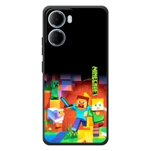 Чехлы для Xiaomi Redmi 15a (Персонажи Майн Крафт) (Герой Майнкрафт)