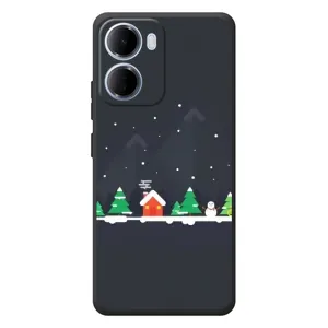 Силіконовий бампер на різдво для Xiaomi Redmi 15a (Місто зимове)