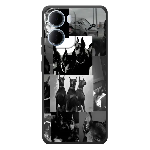 Чехол с рисунком «Коллаж Доберман» для Xiaomi Redmi 15a