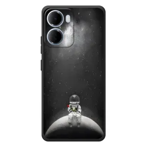 Силіконовый Чохол з принтом "Космонавти" на Xiaomi Redmi 15a (Космонавт романтик)