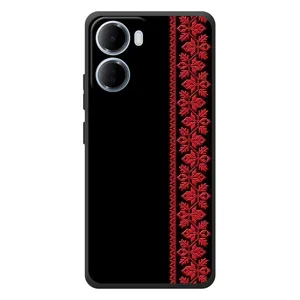 Силіконовый Чохол на Xiaomi Redmi 15a (Червона вишиванка)