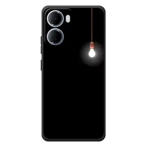 Чохол з картинками на чорному фоні для Xiaomi Redmi 15a (Лампочка)