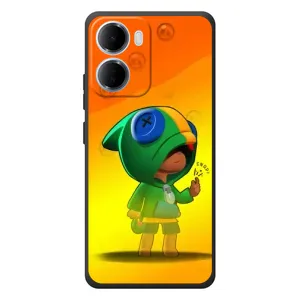 Чехол Бравл Старс для Xiaomi Redmi 15a (LEON в кофте)