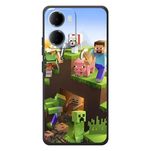 Чехол с рисунком «Майн-крафт» для Xiaomi Redmi 15a