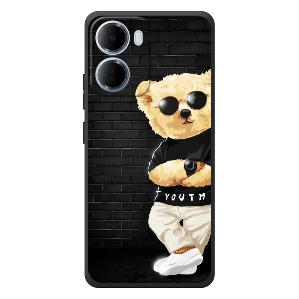 Чехол с рисунком «Мишка в очках» для Xiaomi Redmi 15a