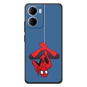 Чехол Супергерой Человека Паука на Xiaomi Redmi 15a (На паутине)