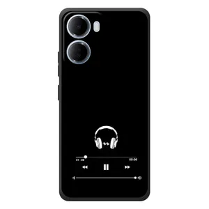 Чохол з картинками на чорному фоні для Xiaomi Redmi 15a (Плеєр)