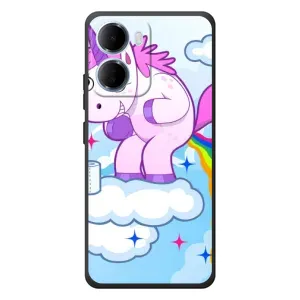 Чехол Unicorn на Xiaomi Redmi 15a (Радуга единорожка)