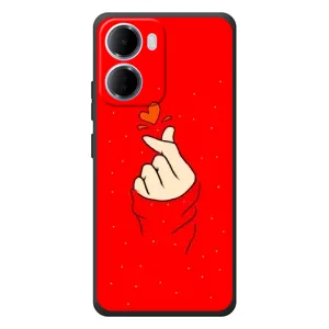 Чохол (Знак сердечка) для Xiaomi Redmi 15a (Сердечко на червоному)